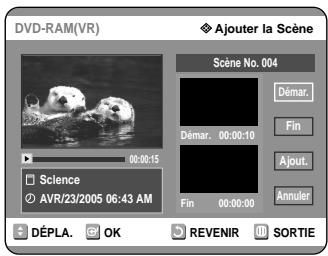 SAMSUNG DVD-R121 - Ajouter une scène - 2