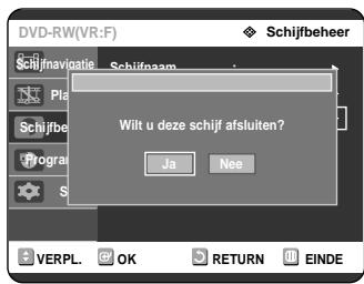 SAMSUNG DVD-R121 - Druk op de ▲▼ toets om Afsluiten Schijf Ongedaan Maken te selecteren en druk verwolgens op de OK of ▷ toets. - 1