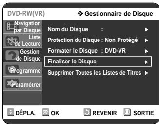 SAMSUNG DVD-R121 - Finaliser un disque - 5