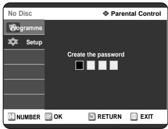SAMSUNG DVD-R121 - Setting up the Parental Control - 4