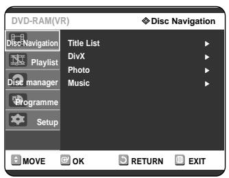 SAMSUNG DVD-R121 - With the unit in Stop mode, press the MENU button. - 1