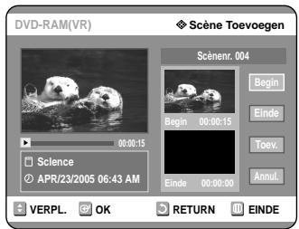 SAMSUNG DVD-R121 - Scène toevoegen - 3