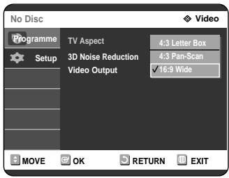 SAMSUNG DVD-R121 - Setting up the Display(Video) Options - 4