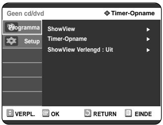 SAMSUNG DVD-R121 - Menunavigatie op het TV-schem - 1