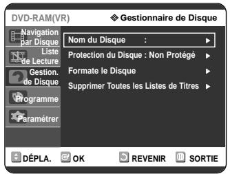 SAMSUNG DVD-R121 - Editor le nom d'un disque - 5