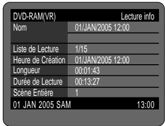 SAMSUNG DVD-R121 - Appuyez sur les touches ▲▼ pour selectionner Lecture, puis appuyez sur la touche OK. - 4