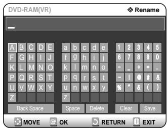 SAMSUNG DVD-R121 - ■ Editing the Disc Name - 6