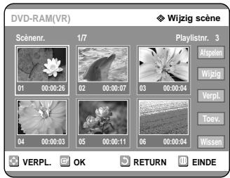 SAMSUNG DVD-R121 - Druk op de ▲▼ toetsen om Wijzig scène te selecteren en druk verwolgens op de OK toets. - 2