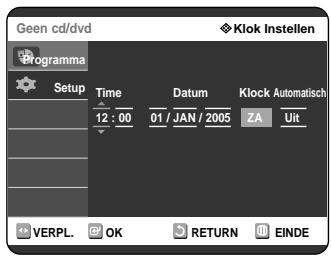 SAMSUNG DVD-R121 - De klok instellen - 3