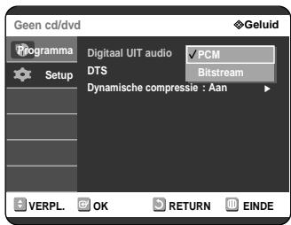 SAMSUNG DVD-R121 - De geluidsopties instellen - 4