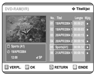 SAMSUNG DVD-R121 - Druk op de ▲▼ ▲▶ toetsen om maar Opslaan te gaan en druk verwolgens op de OK toets. - 1