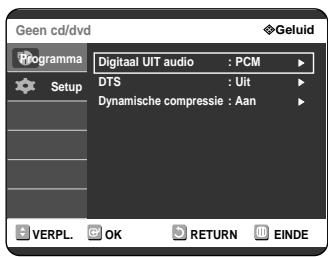 SAMSUNG DVD-R121 - De geluidsopties instellen - 3