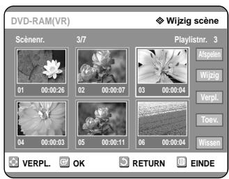 SAMSUNG DVD-R121 - Scène verplaatsen binnen Playlist - 1