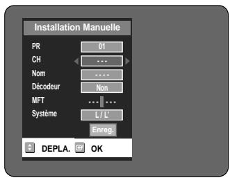SAMSUNG DVD-R121 - Pré-réglage des canaux avec la fonction de réglage manuel - 6