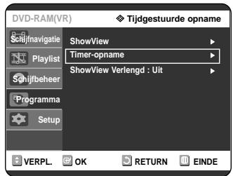 SAMSUNG DVD-R121 - Druk in de stopstand op de knop TIMER. - 1