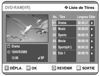 SAMSUNG DVD-R121 - Utilisation de la touche MENU - 1