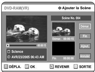 SAMSUNG DVD-R121 - Ajouter une scène - 3