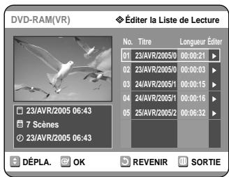 SAMSUNG DVD-R121 - Appuyez sur le bouton PLAY LIST, apparéil en mode Arrét. - 1