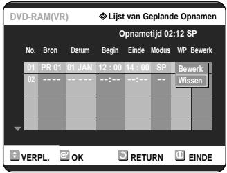 SAMSUNG DVD-R121 - Timer-opname wissen - 5