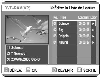 SAMSUNG DVD-R121 - Appuyez sur le bouton PLAY LIST, apparéil en mode Arrêt. - 1