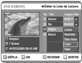 SAMSUNG DVD-R121 - Utilisation de la touche MENU - 2