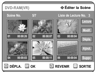 SAMSUNG DVD-R121 - Déplacer une scene (Changer une scene de position) - 4
