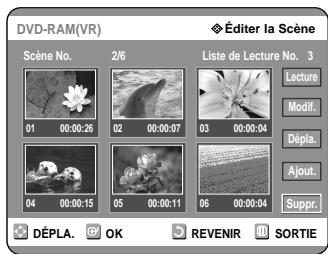 SAMSUNG DVD-R121 - Supprimer une scène - 1