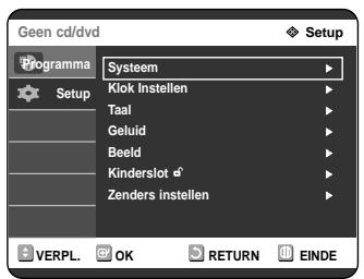 SAMSUNG DVD-R121 - De klok instellen - 2