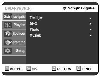 SAMSUNG DVD-R121 - Druk in de stopstand op de knop MENU. - 1