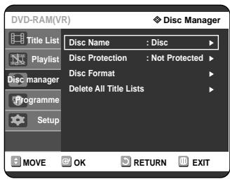 SAMSUNG DVD-R121 - ■ Editing the Disc Name - 8