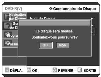 SAMSUNG DVD-R121 - Finaliser un disque - 8