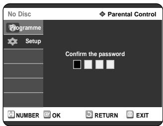 SAMSUNG DVD-R121 - Setting up the Parental Control - 5