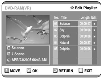 SAMSUNG DVD-R121 - With the unit in Stop mode, press the PLAY LIST button. - 1