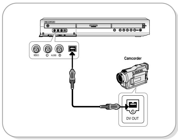 SAMSUNG DVD-R121 - Case 2: Connecting a Camcorder to the DV IN jack - 1