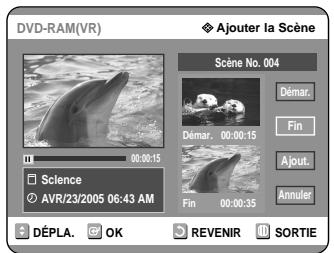 SAMSUNG DVD-R121 - Ajouter une scène - 4