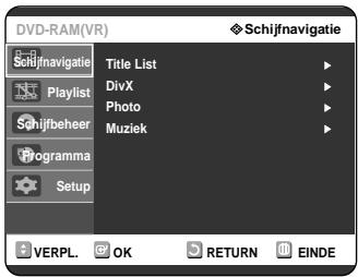 SAMSUNG DVD-R121 - Menunavigatie op het TV-schem - 2