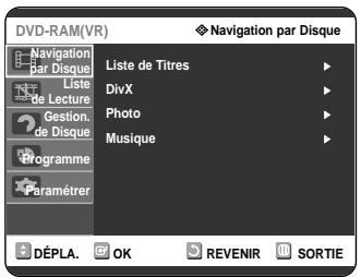 SAMSUNG DVD-R121 - Navigation dans le menu à l'écran - 2