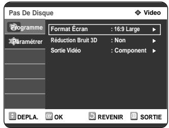 SAMSUNG DVD-R121 - Configuration des options Sortie Video - 3