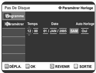 SAMSUNG DVD-R121 - Vérifiez la date et l'heure. - 1