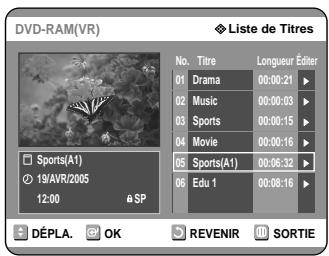 SAMSUNG DVD-R121 - Utilisation de la touche MENU - 5