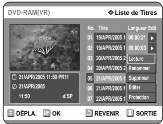 SAMSUNG DVD-R121 - Utilisation de la touche MENU - 3