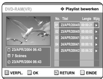 SAMSUNG DVD-R121 - Druk in de stopstand op de knop PLAY LIST. - 1