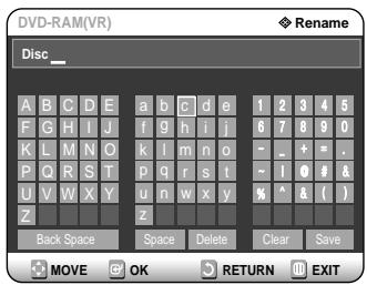 SAMSUNG DVD-R121 - ■ Editing the Disc Name - 7