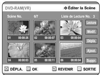 SAMSUNG DVD-R121 - Déplacer une scene (Changer une scene de position) - 3