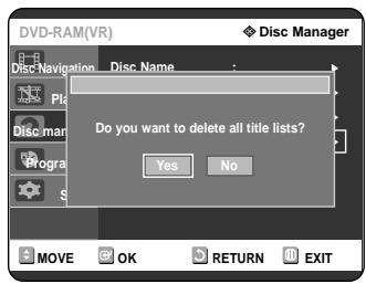 SAMSUNG DVD-R121 - Delete All Title Lists - 7