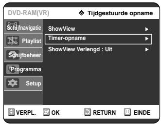 SAMSUNG DVD-R121 - Druk in de stopstand op de knop TIMER. - 1