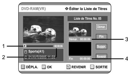 SAMSUNG DVD-R121 - Appuyez sur la touche OK au point de démarrage. - 2