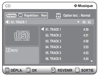 SAMSUNG DVD-R125P - Appuyez sur le bouton ANYKEY au cours de la lecture. Repeat Mode est mis en surbrillance. - 1