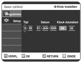 SAMSUNG DVD-R125P - De klok instellen - 3