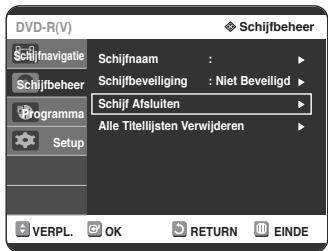 SAMSUNG DVD-R125P - Druk op de ▲▼ toets om Schijf Afsluiten te selecteren en durk op OK of op de knop ▷. - 2